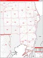 St. Clair, Mi Carrier Route Wall Map